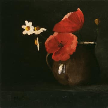 Poppies and Daisies, Odilon Redon, c. 1867