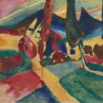 Landscape with Two Poplars, Vasily Kandinsky, 1912